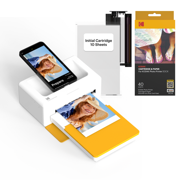 KODAK Dock Plus 4x6 Instant Photo Printer Bundle | Bluetooth