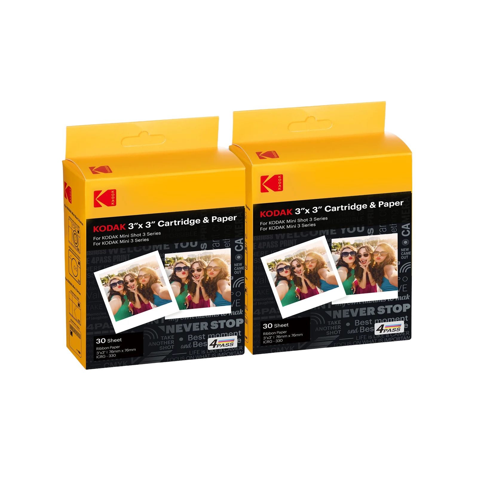 KODAK 4PASS All-in-one 3x3 inch cartridge refill — 60 photos, compatible with Mini 3 and Mini Shot 3 printers