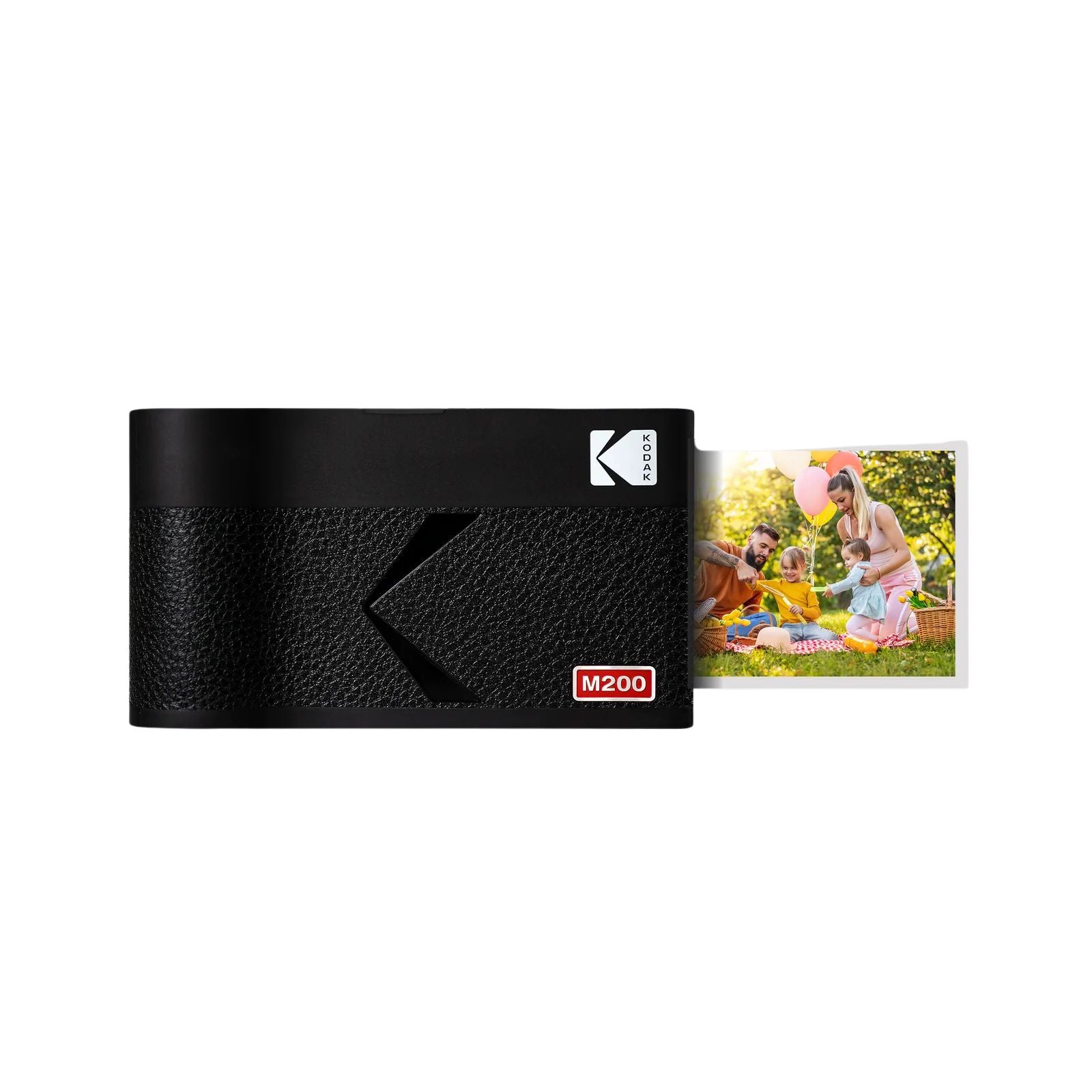 Black KODAK Mini 2 Era M200 portable 2.1x3.4 instant photo printer — Bluetooth wireless, 4PASS technology