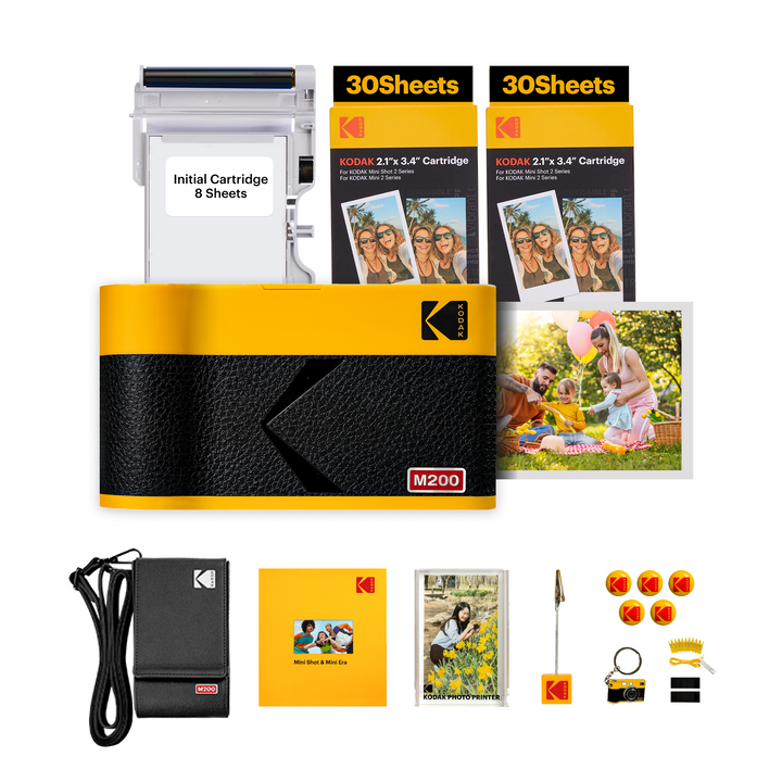 Imprimante photo portable KODAK Mini 2 ERA 4PASS (2,1x3,4) (imprimante + 68 feuilles + accessoires cadeaux)… 