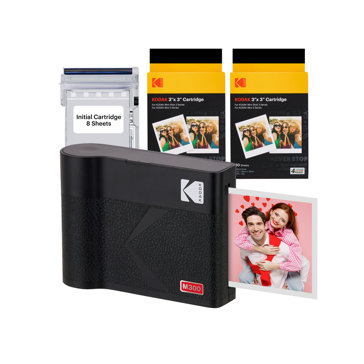 KODAK Mini 3 ERA 4PASS Portable Photo Printer (3x3) (Printer + 68 Sheets)