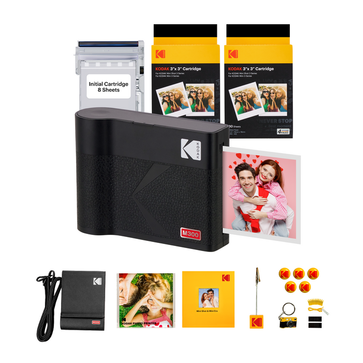 KODAK Mini 3 ERA 4PASS Portable Photo Printer (3x3) (Printer + 68 Sheets + Gift Accessories)