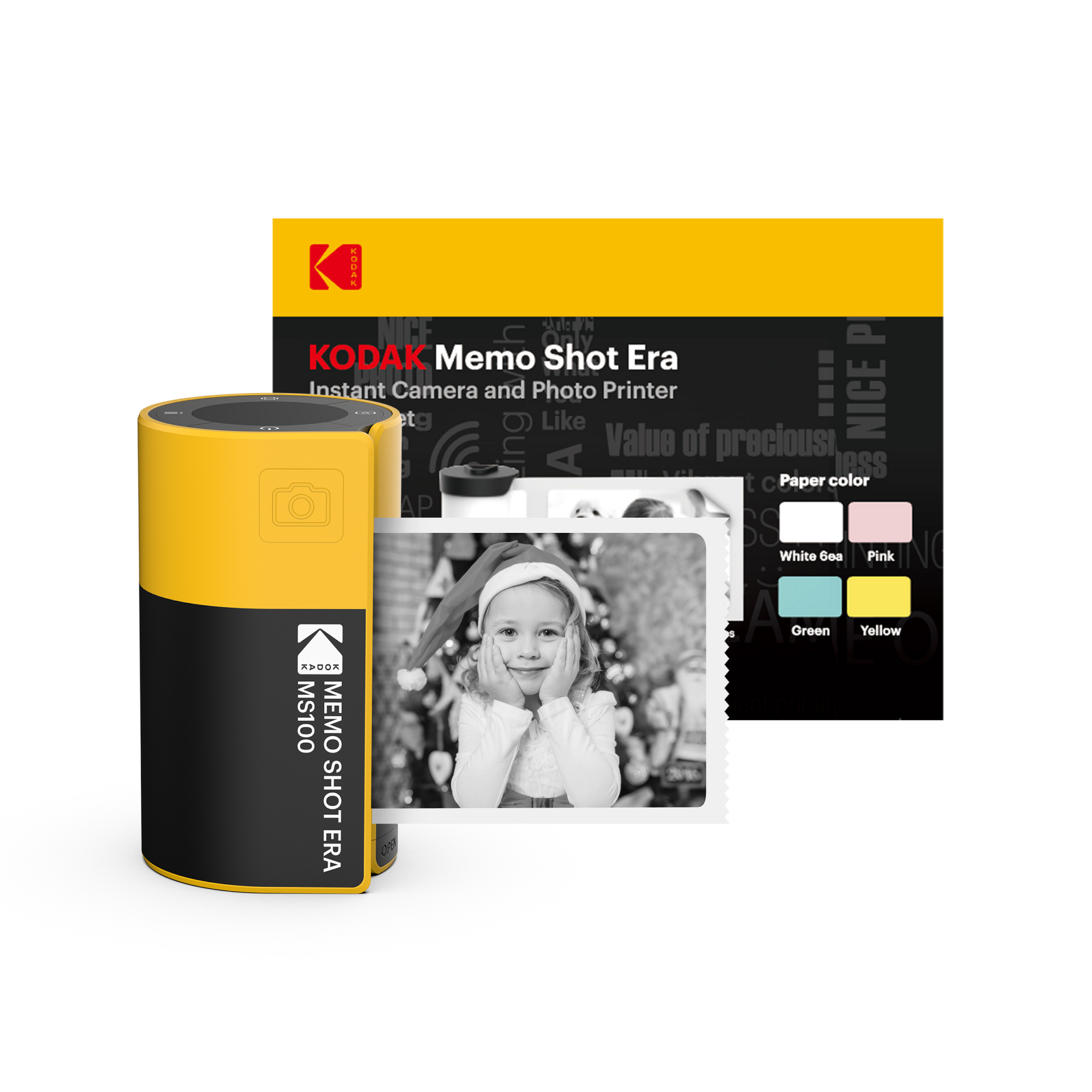 KODAK Memo Shot ERA ロール8個付き KODAK MemoShot Era Instant Camera Bundle - Save $30 | 9 Rolls Included
