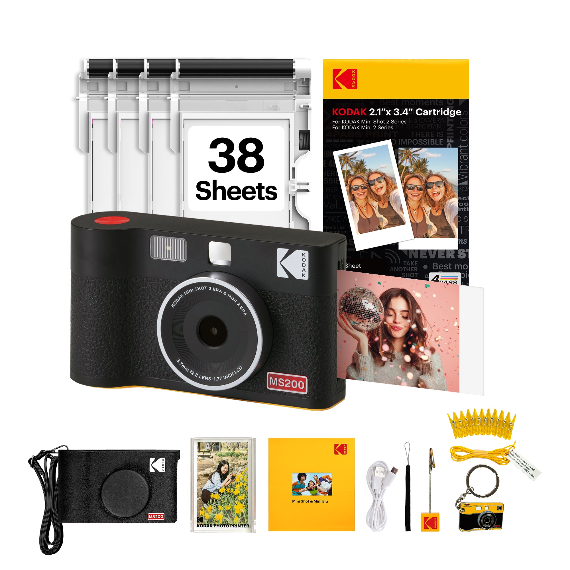 KODAK Mini Shot 2 Era 2.1x3.4 Inch MS200 38 Sheet Gift Bundle