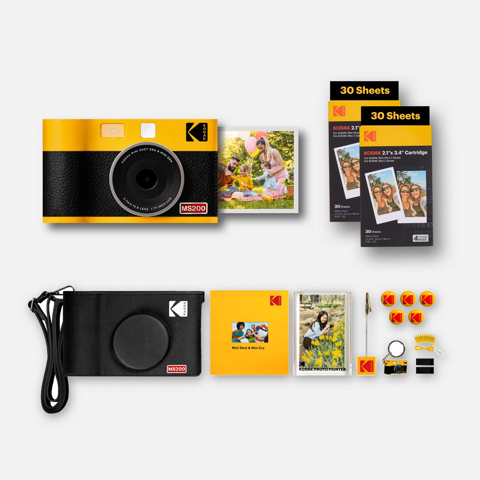 KODAK minishot2 photo printer フィルム60枚付き Amazon.com: KODAK Mini Shot 2 Retro 4PASS 2-in-1 Instant