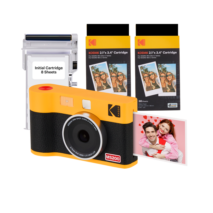 KODAK Mini Shot 2 ERA 4PASS 2-in-1 Instant Camera and Photo Printer (2.1x3.4) (Camera + 68 Sheets)