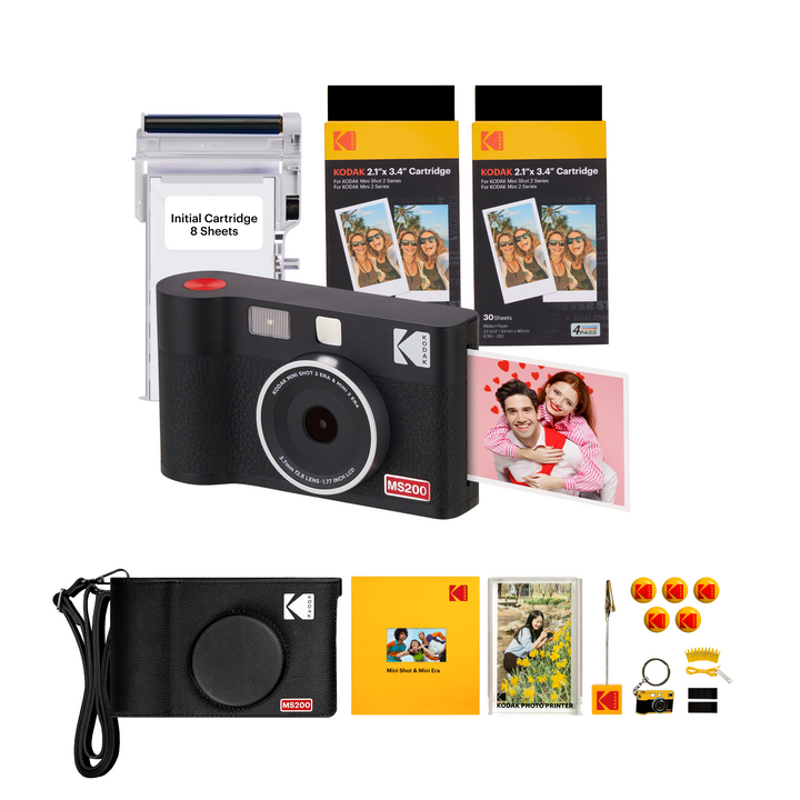 KODAK Mini Shot 2 ERA Gift Bundle (2.1x3.4) (Camera + 68 Sheets + Accessories)