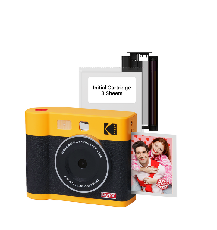 KODAK Mini Shot 4 ERA 2-in-1 Instant Camera and Photo Printer (4x4) (Camera + 8 Sheets)