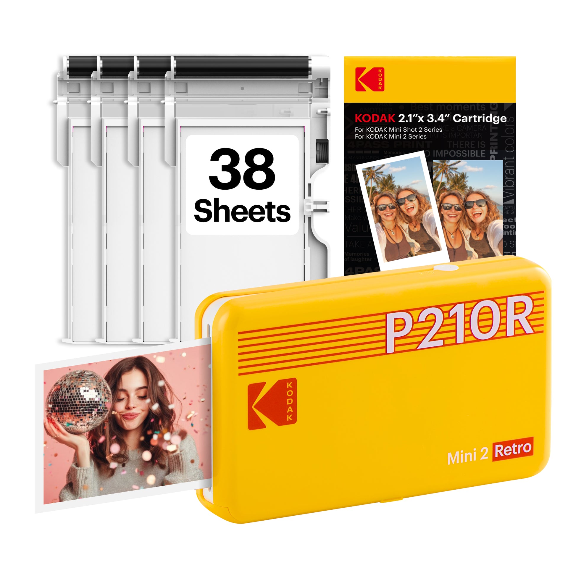 [Yellow only] Mini 2 Retro 2.1x3.4 Inch P210R 38 Sheet Bundle