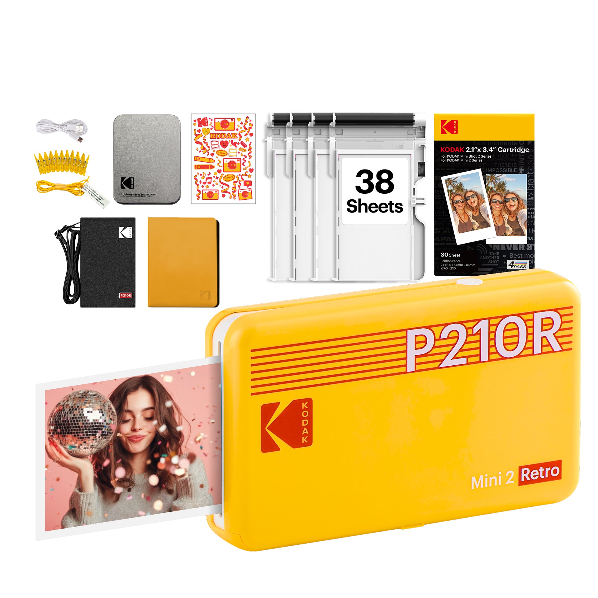 Mini 2 Retro 2.1x3.4 Inch P210R 38 Sheet Gift Bundle