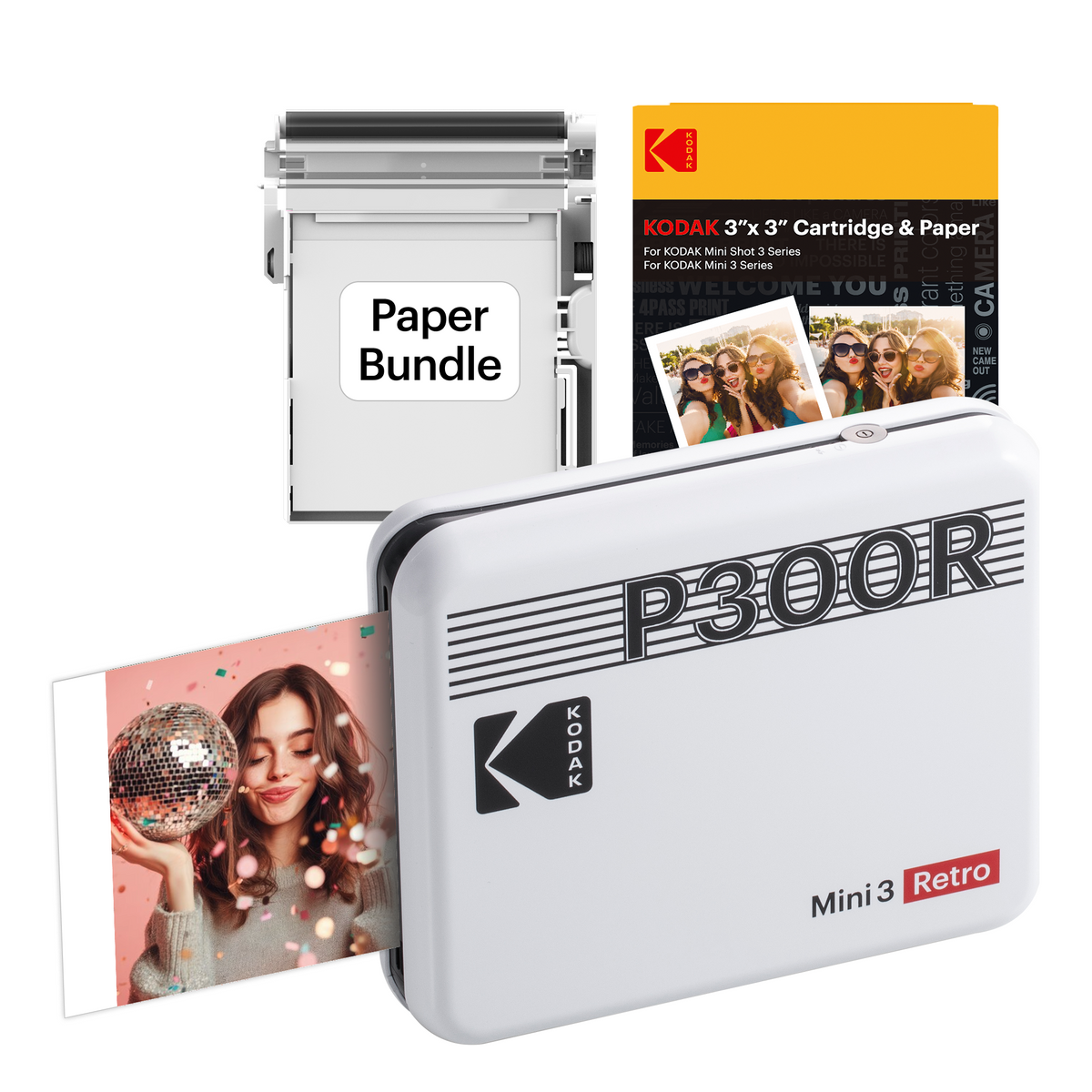 Kodak Mini 3 Retro Portable Instant Photo Printer | 3 x 3 Photo