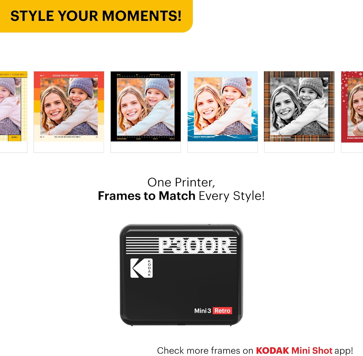 Kodak Mini 3 Retro (P300R) Portable Photo Printer | Best Printer
