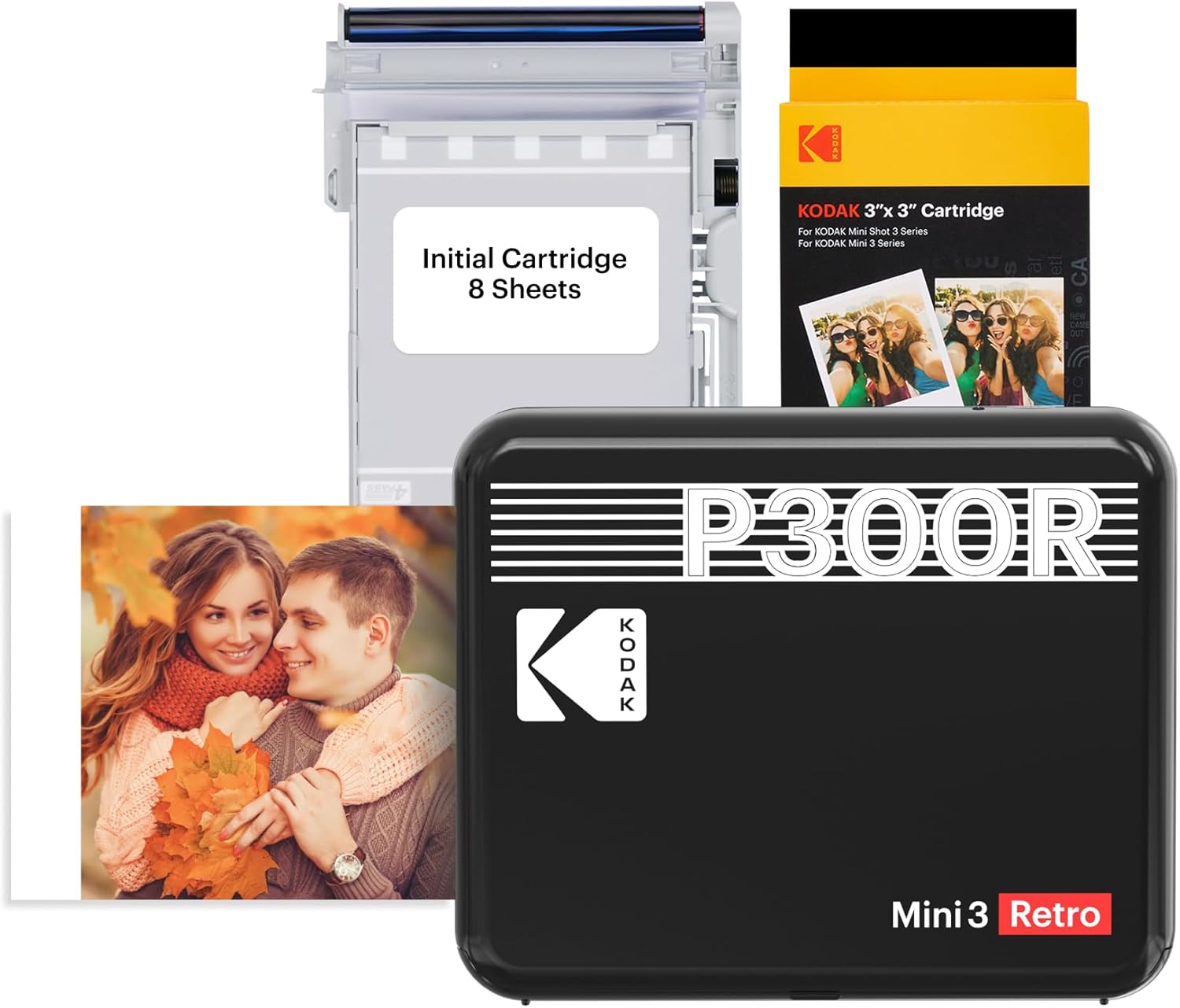 Kodak Mini 3 レトロ P300R インスタントプリンター +60枚 Kodak Mini 3 Retro (P300R) Portable Photo Printer | Best Printer