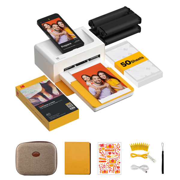 KODAK Dock Plus Retro 4x6 Inch PD460 Photo Printer 50 Sheet Gift Bundl