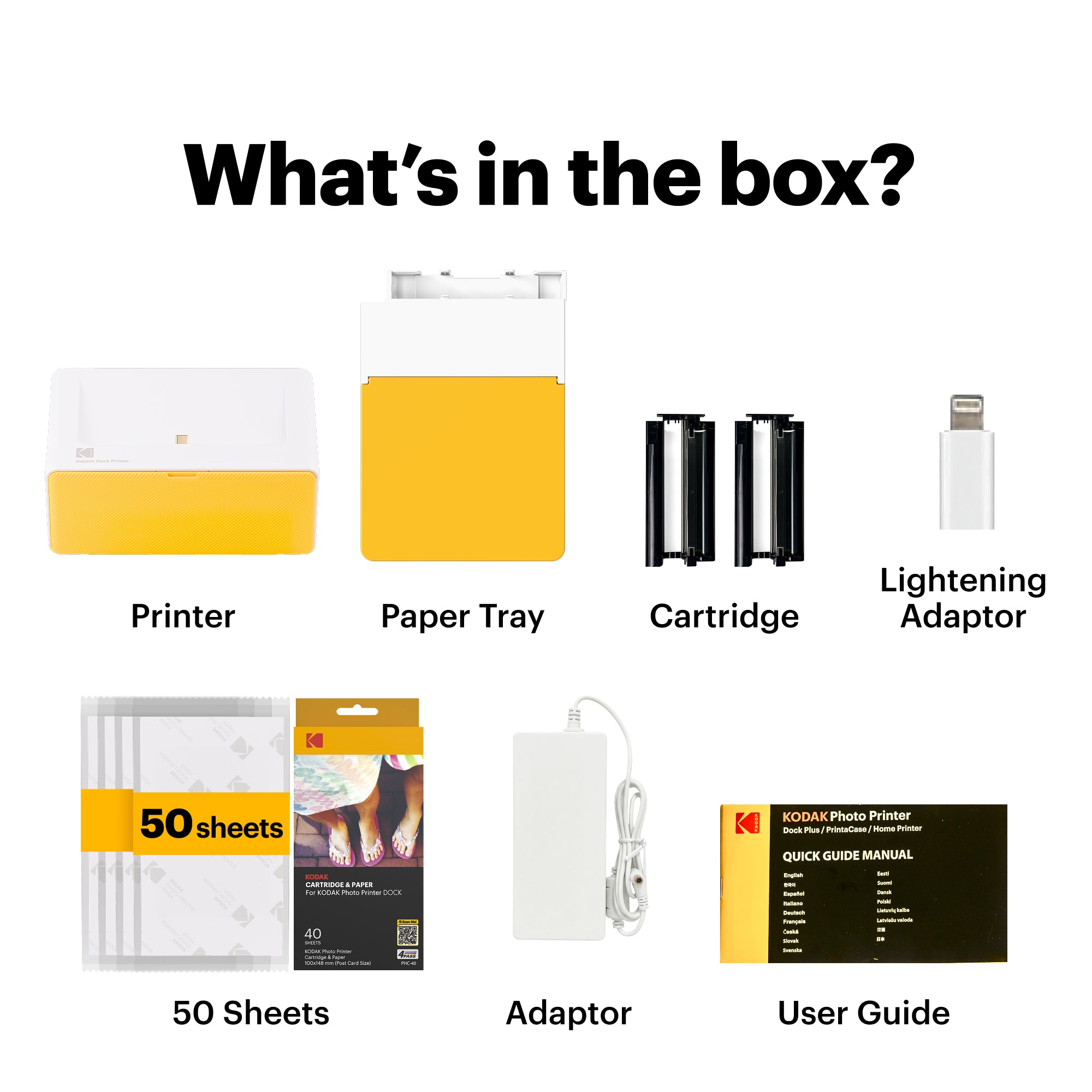 4x6 Photo Printer | Kodak Dock Plus Portable Bluetooth Instant