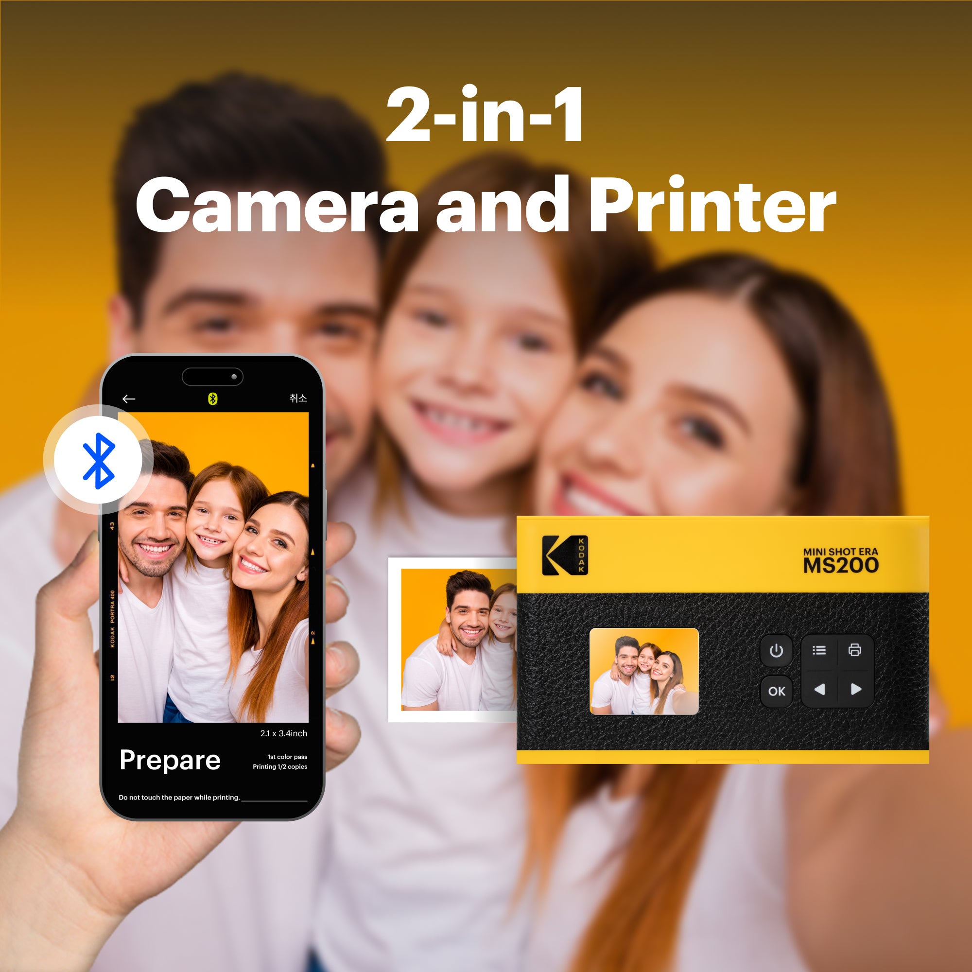 KODAK Mini Shot 2 ERA 4PASS Appareil photo instantané et imprimante photo 2 en 1 (2,1 x 3,4) (appareil photo + 68 feuilles + accessoires cadeaux)… 