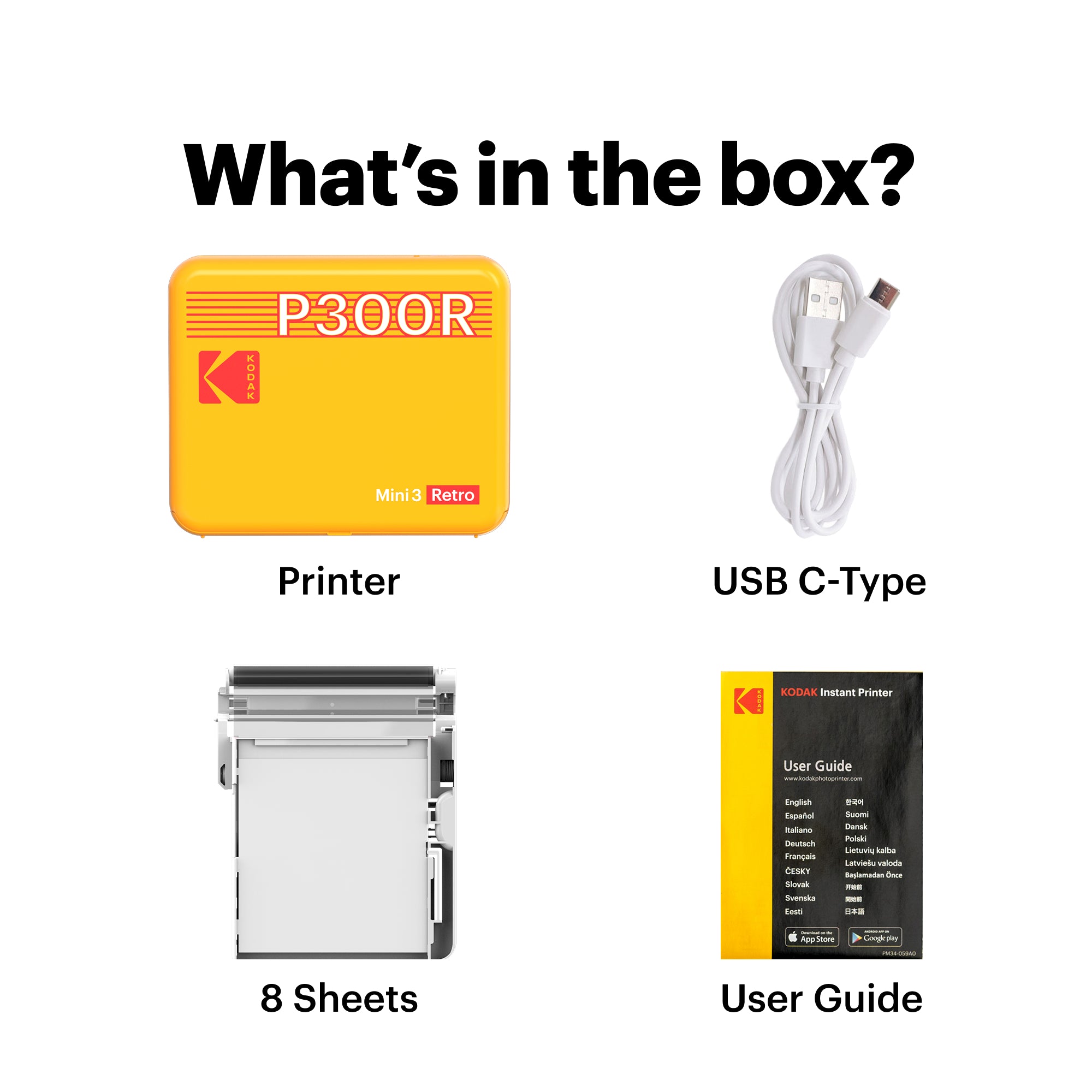 Kodak Mini 3 Retro (P300R) Portable Photo Printer | Best Printer