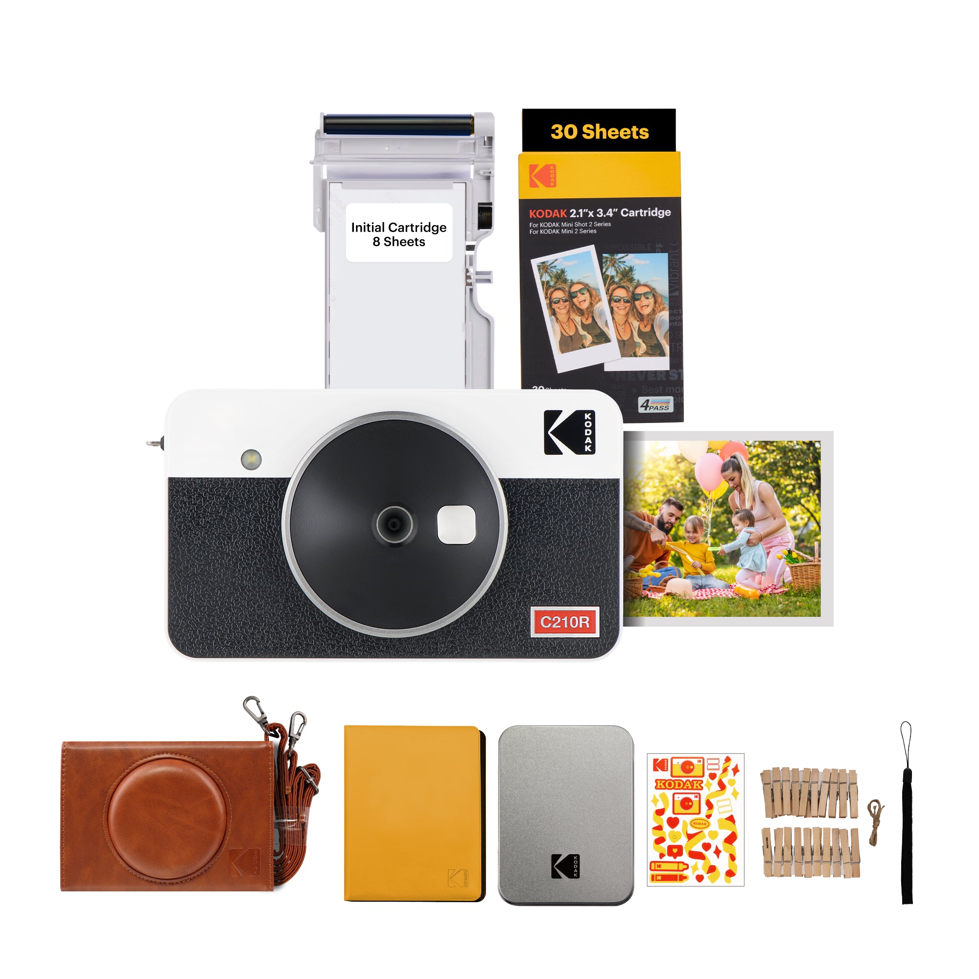 KODAK Mini Shot 2 Retro C210R 30 sheet Gift Bundle