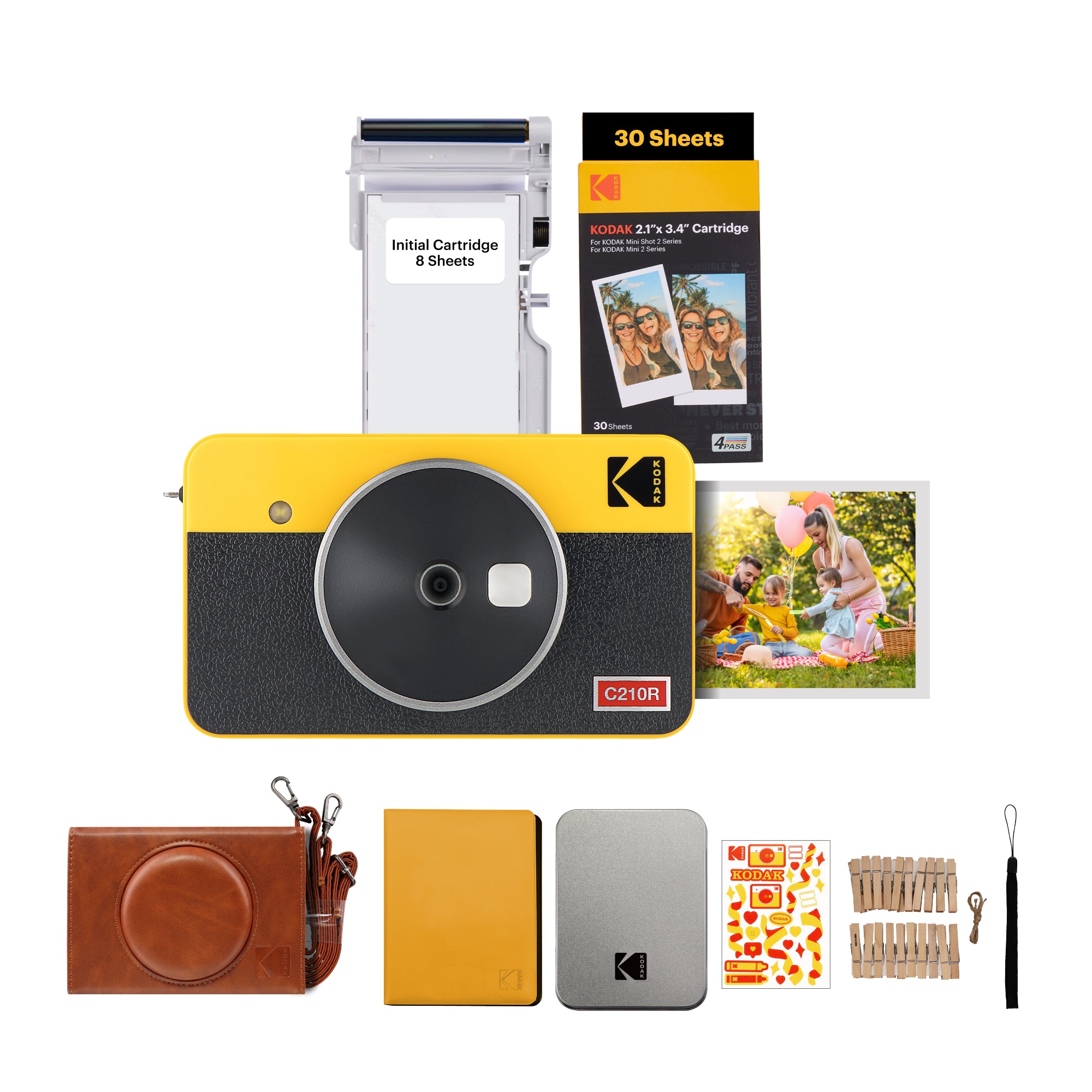 KODAK Mini Shot 2 Retro C210R 30 sheet Gift Bundle