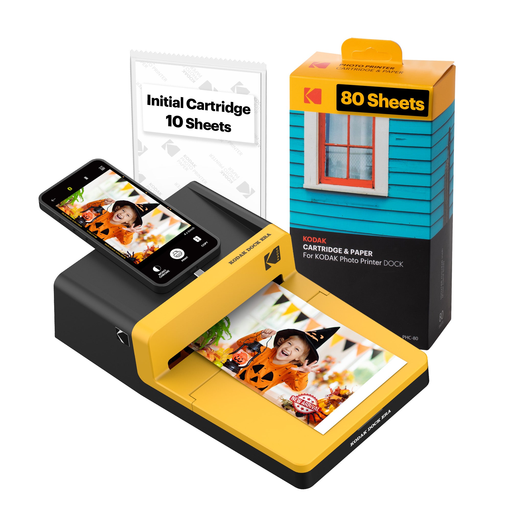 KODAK Dock ERA 4PASS Instant Photo Printer (4x6) (Printer + 90 Sheets ...