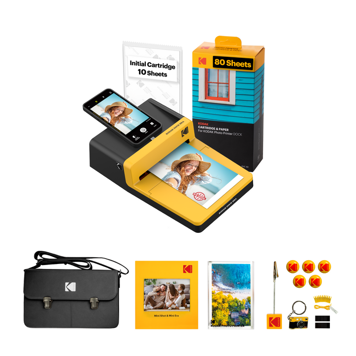 Imprimante photo instantanée KODAK Dock ERA 4PASS (4x6) (imprimante + 90 feuilles + accessoires cadeaux)… 