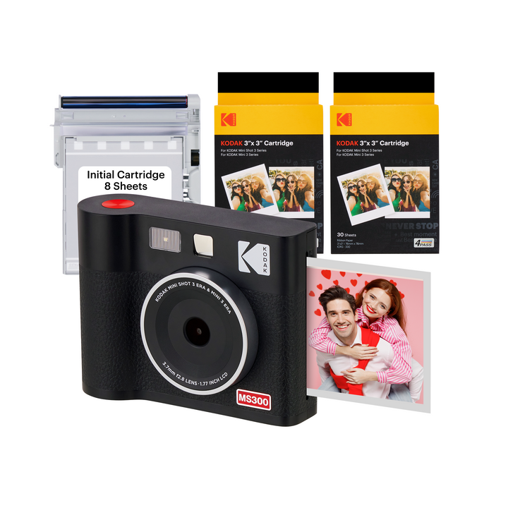 KODAK Mini Shot 3 ERA 2-in-1 Instant Camera and Photo Printer (3x3) (Camera + 68 Sheets)